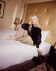 Lucia Tie Neck Blouse - Noir