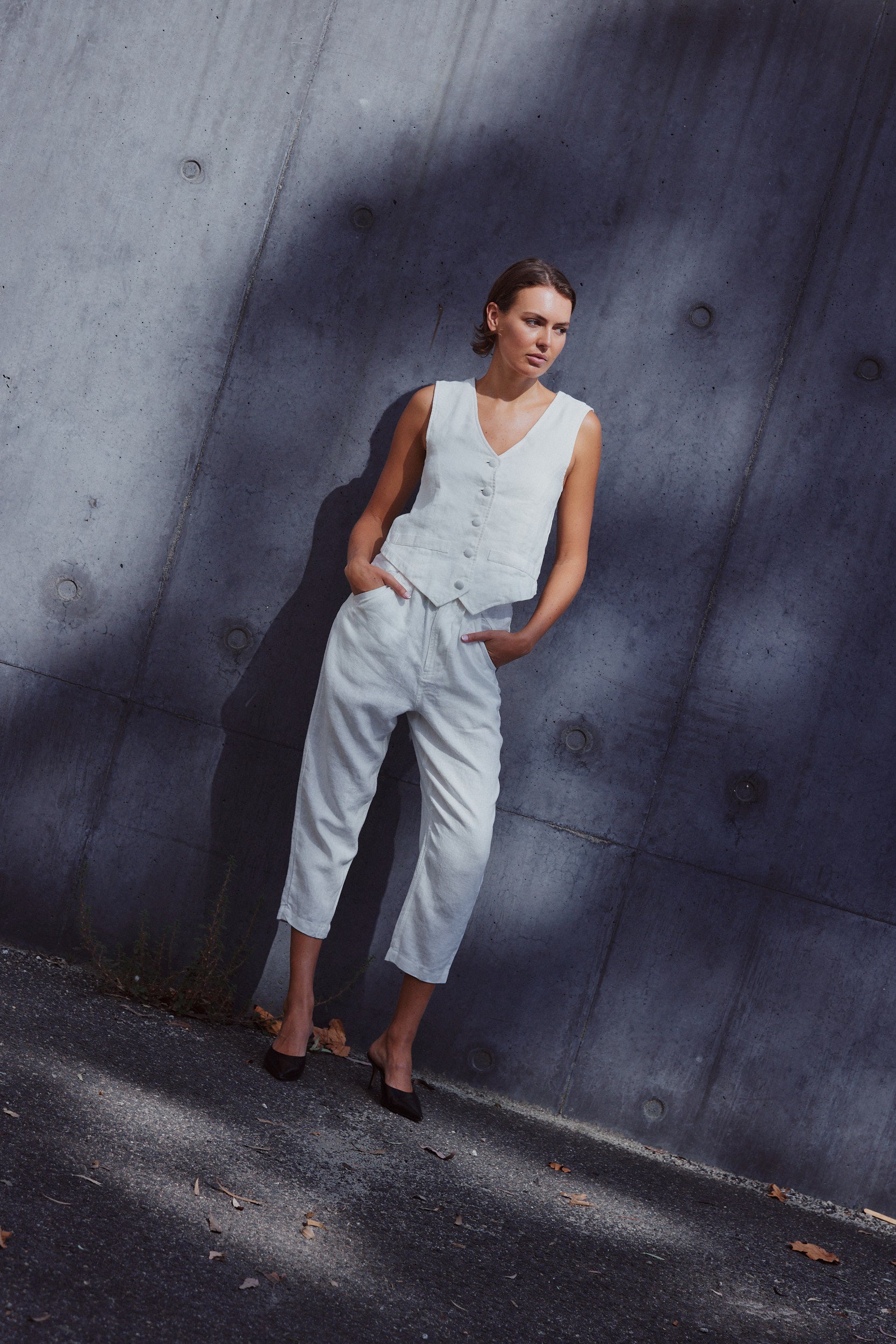 Tailored Pant (Petite)- Vintage White