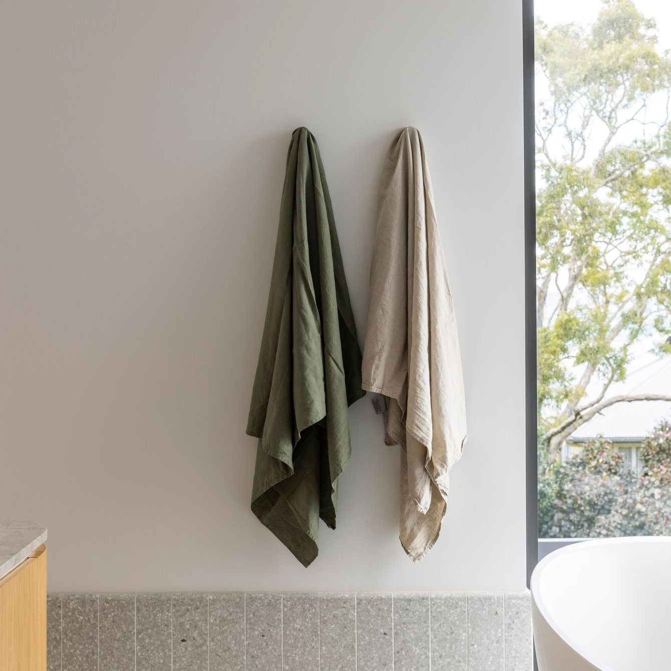 Moss Linen Towel