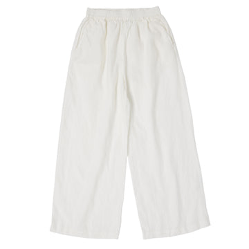 Wide Leg Linen Pant - Sundae White