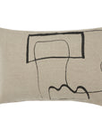 Lines on Linen Rectangle Cushion Natural