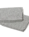 Charcoal Stripe Linen Pillowcase Set