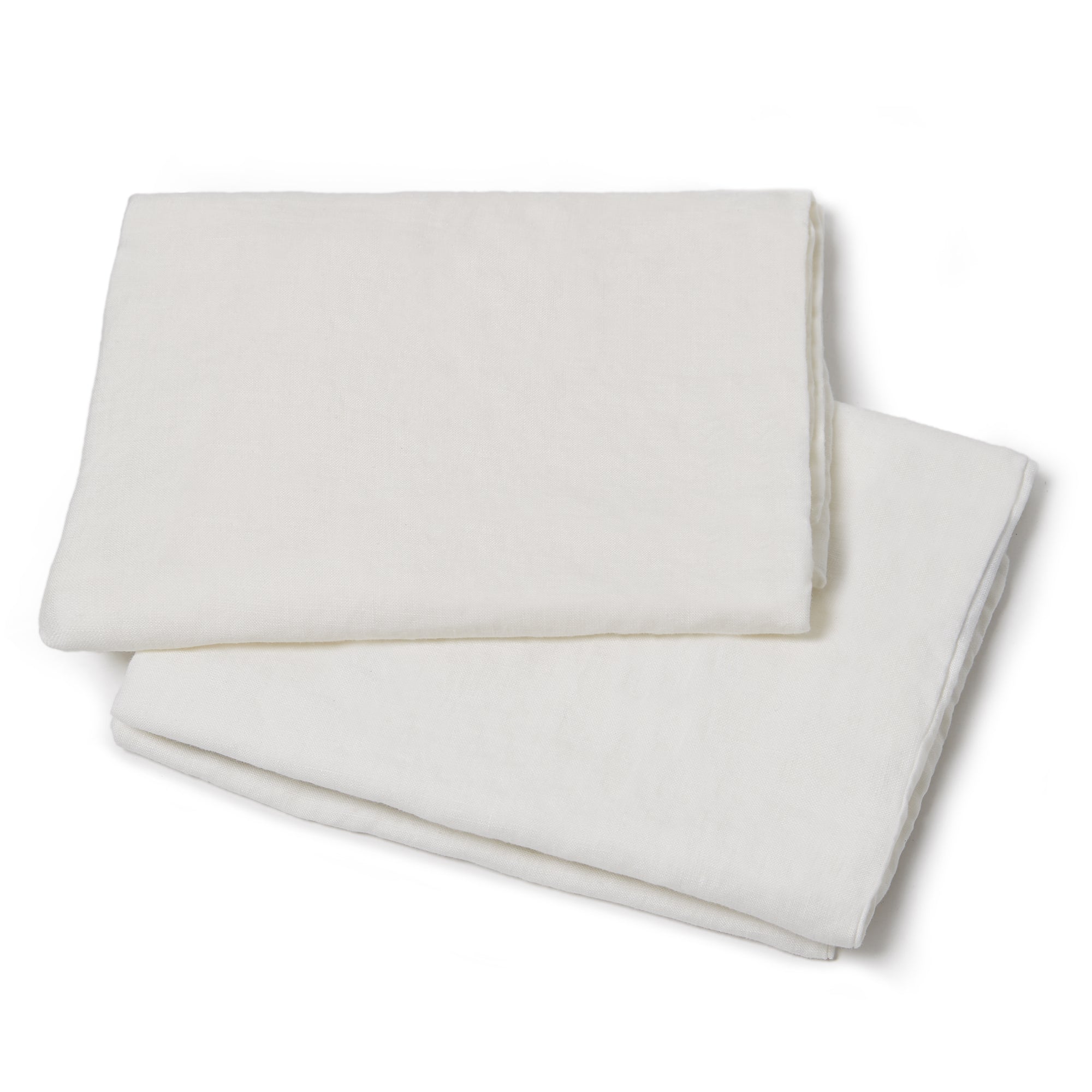 Sundae White Linen Pillowcase Set