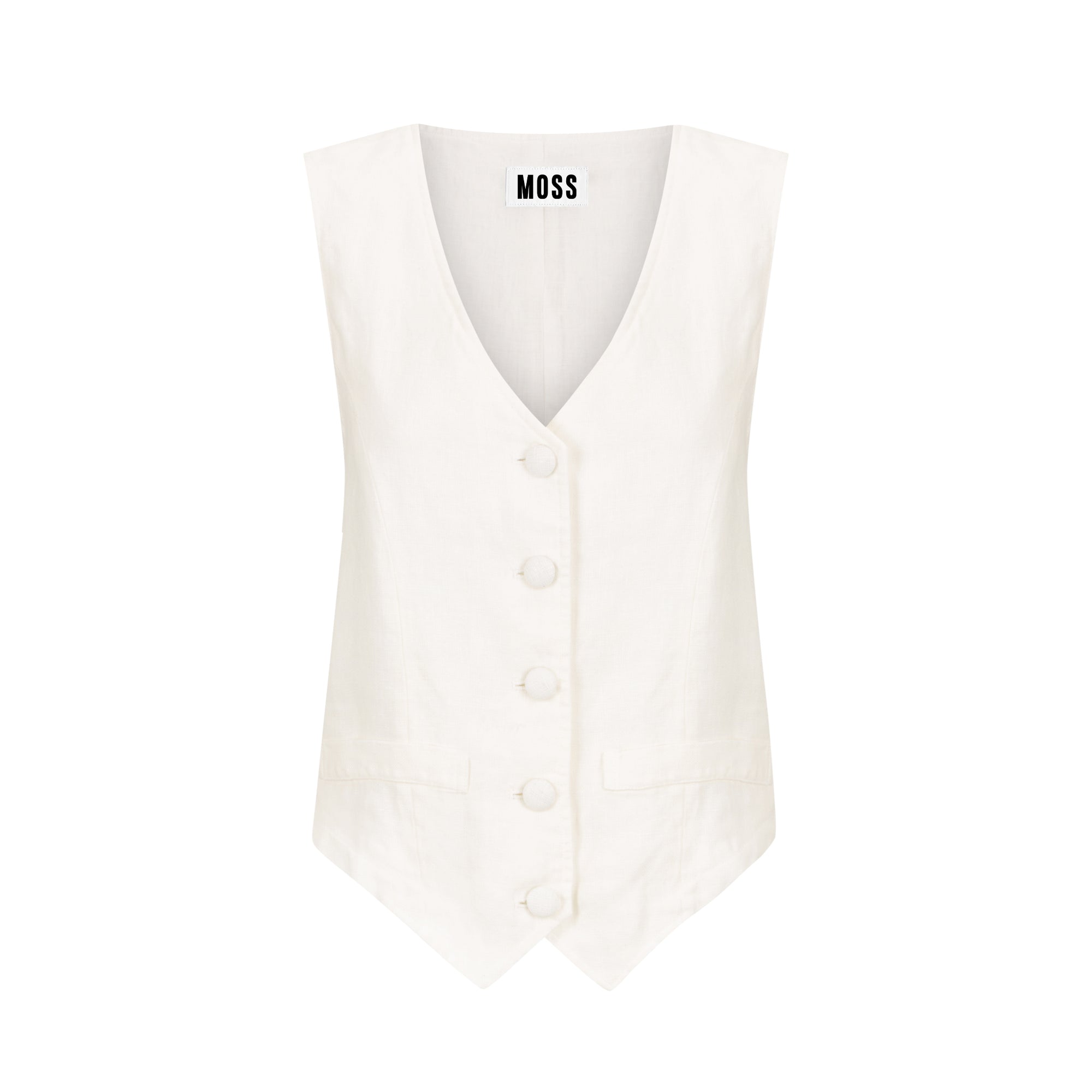 Tailored Vest (Petite)- Vintage White