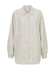 Oversized Linen Shirt - Pinstripes