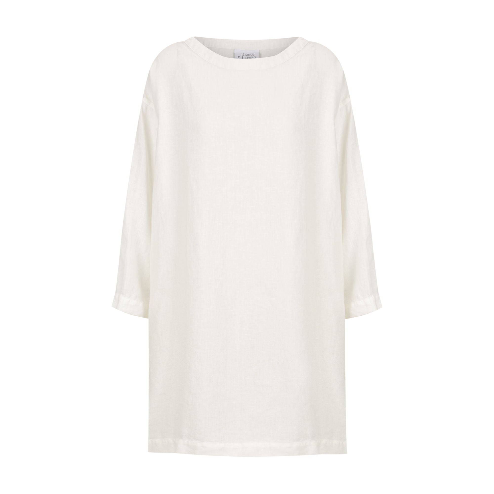 Tunic Linen Dress - Sundae White