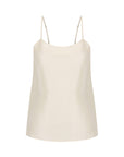 LUCA SILK LINEN CAMI - BONE