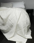 Linen Throw Sundae White