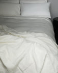 Linen Throw Sundae White