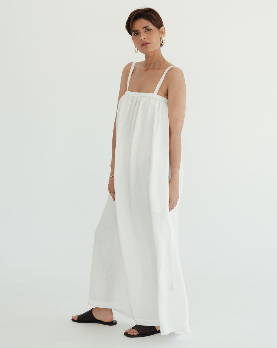 H&m white hot sale maxi dress