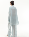 MARTINA OVERSIZED SHIRT - POWDERED BLUE