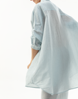 MARTINA OVERSIZED SHIRT - POWDERED BLUE