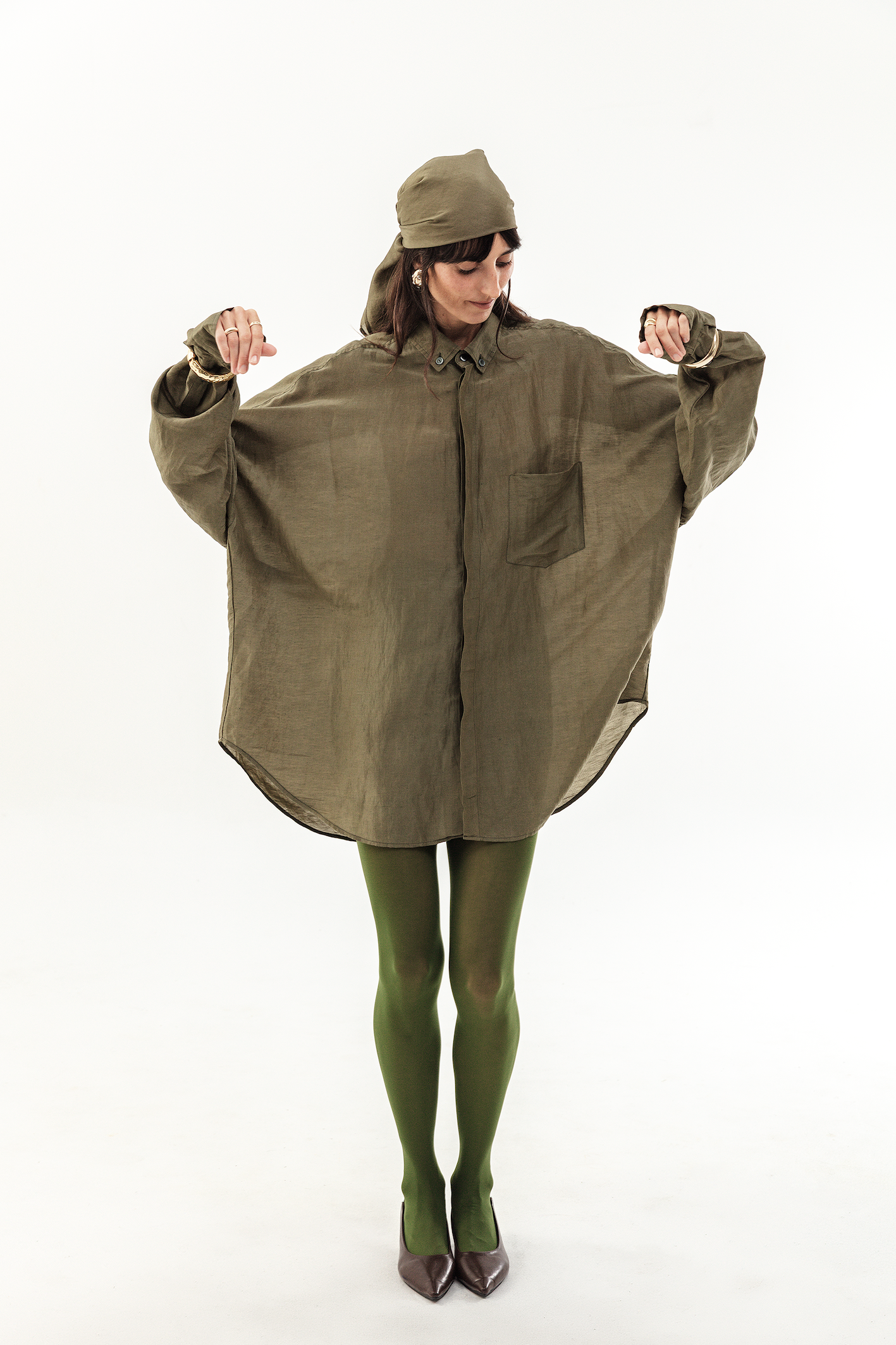 MARTINA OVERSIZED SHIRT - OLIVE – Moss Living Store