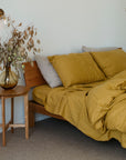 Ochre Linen Duvet Set