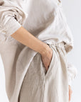 Wide Leg Linen Pant - Natural