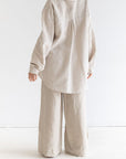 Wide Leg Linen Pant - Natural