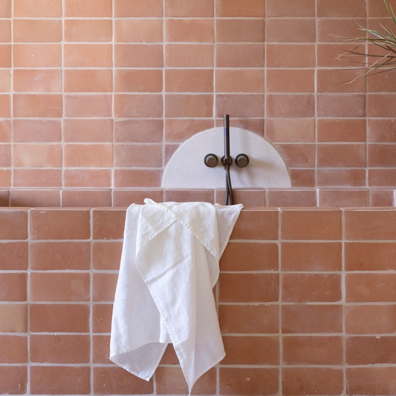 Sundae White Linen Towel