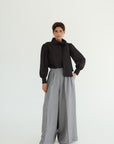 Gia Wide Leg Pant - Dark Grey