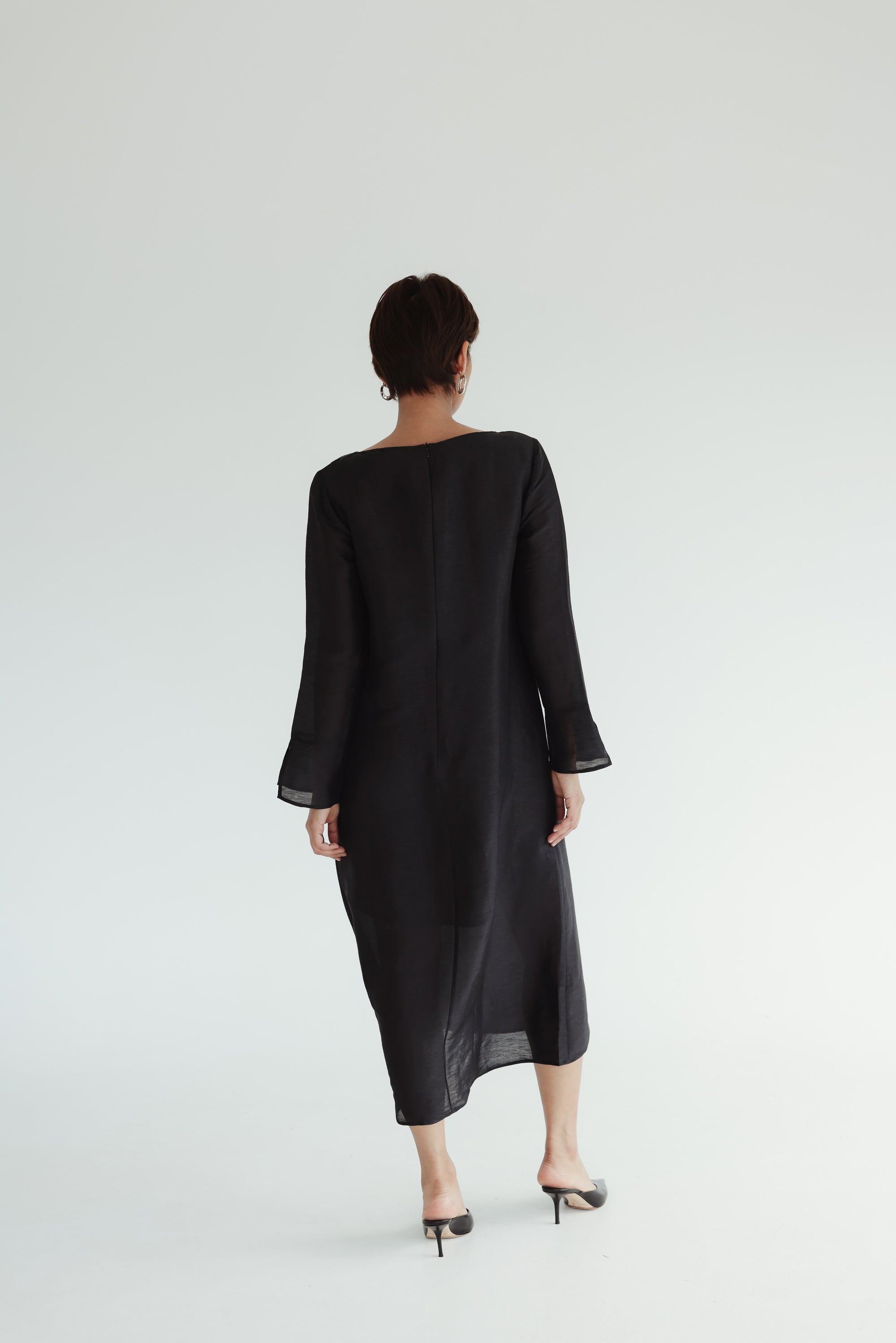 Lou Midi Dress - Noir