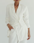 Tailored Blazer (Petite)- Vintage White