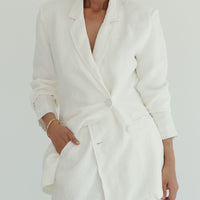 Tailored Blazer (Petite)- Vintage White