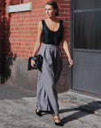 Gia Wide Leg Pant - Dark Grey