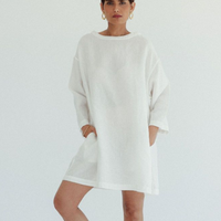 Tunic Linen Dress - Sundae White