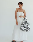 Linen Tote Bag Dot Print