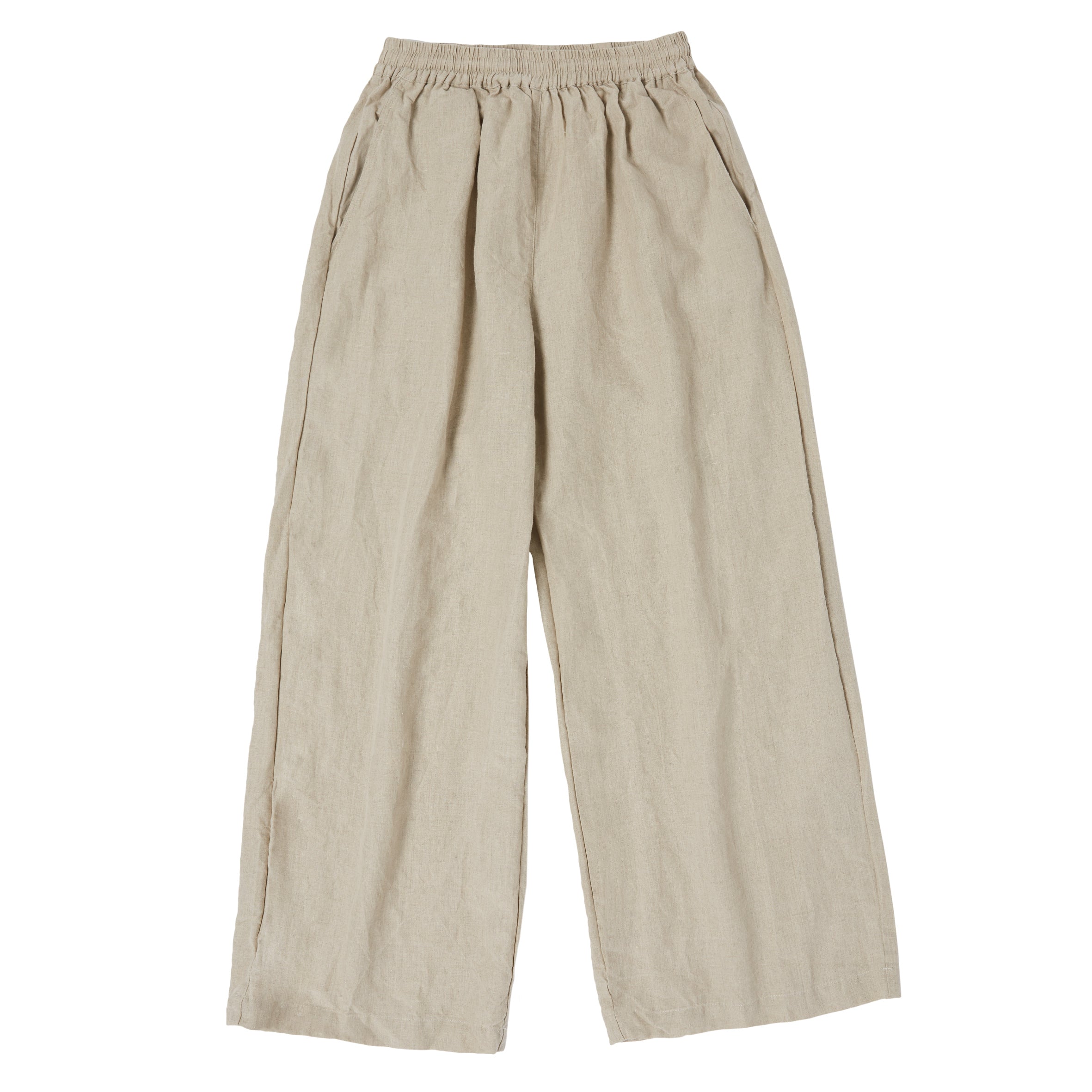 Wide Leg Linen Pant - Natural – Moss Living Store