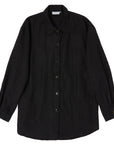 Oversized Linen Shirt - Noir