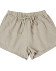 Drawstring Linen Short - Natural