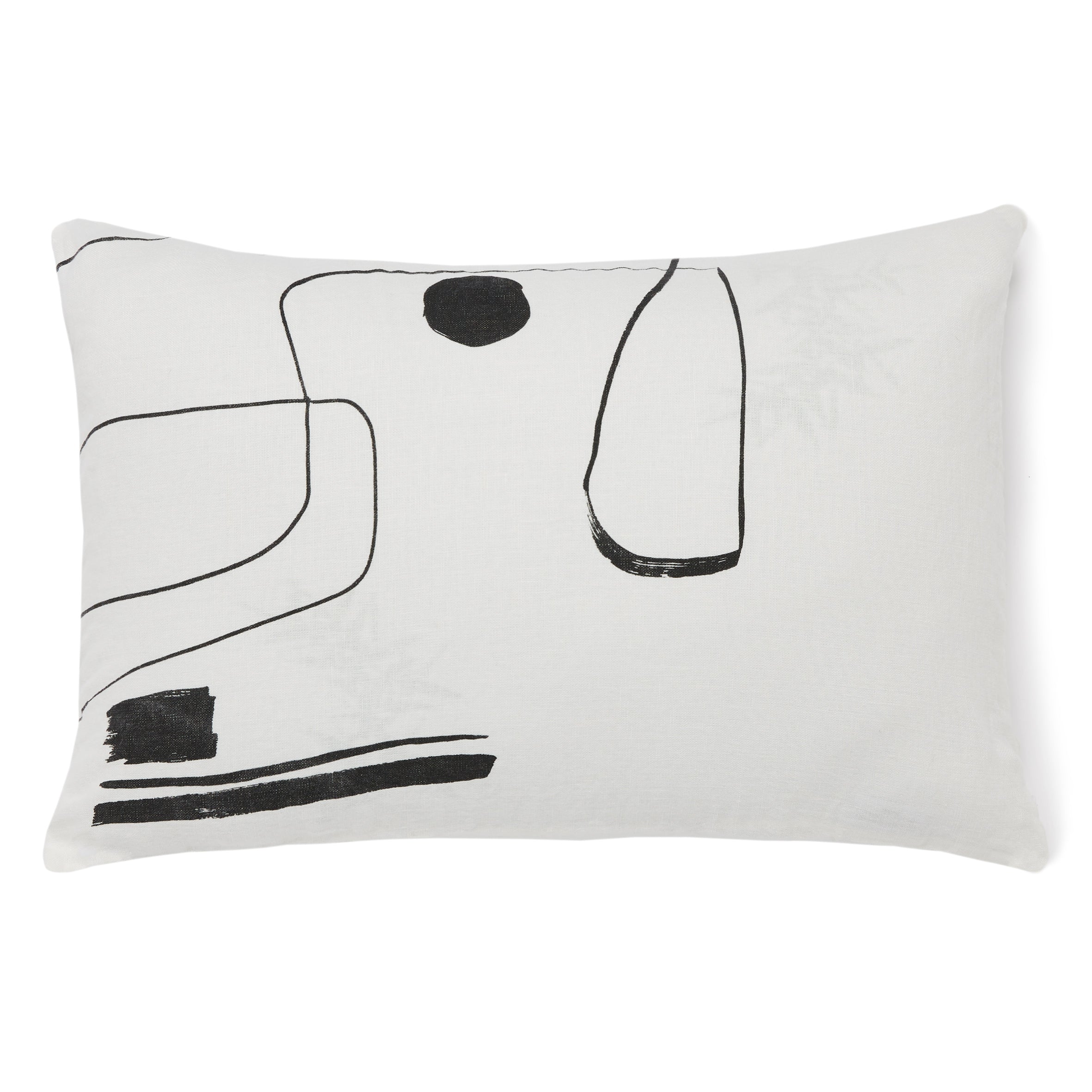 White rectangular fashion pillow