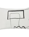 Lines on Linen Rectangle Cushion Sundae White