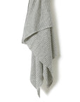 Charcoal Stripe Linen Towel