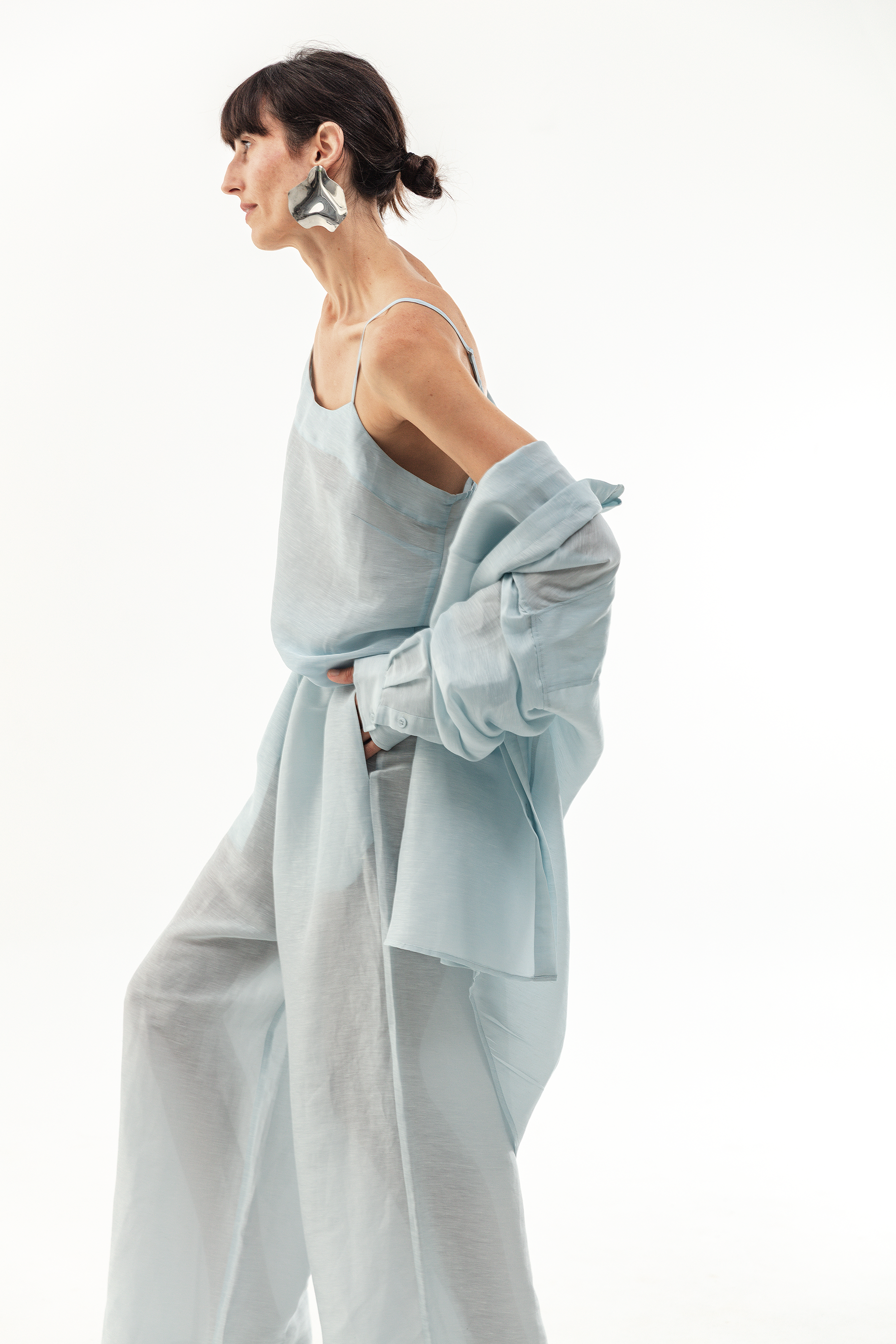 MARTINA OVERSIZED SHIRT - POWDERED BLUE