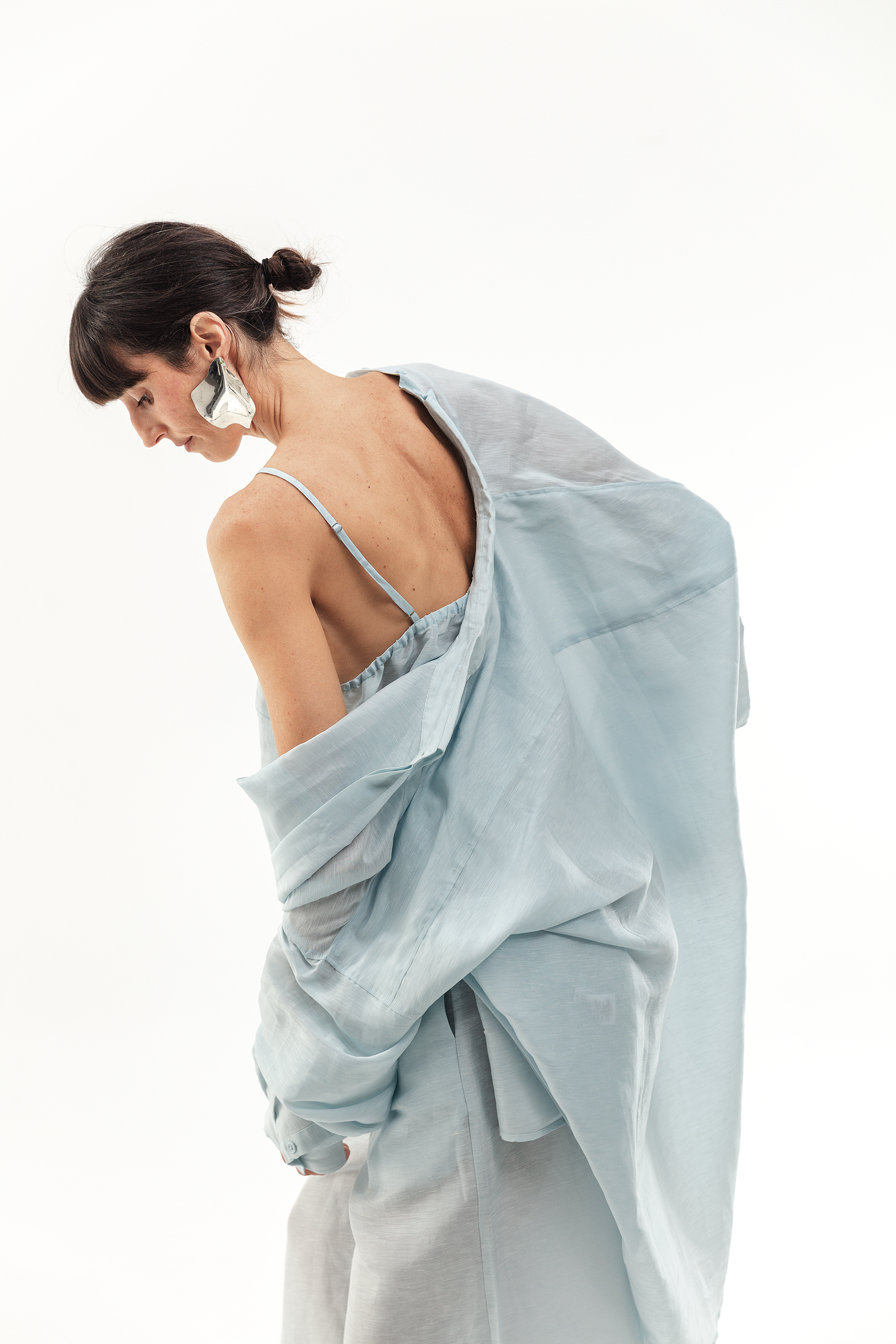 MARTINA OVERSIZED SHIRT - POWDERED BLUE