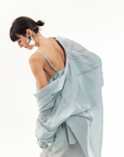 MARTINA OVERSIZED SHIRT - POWDERED BLUE