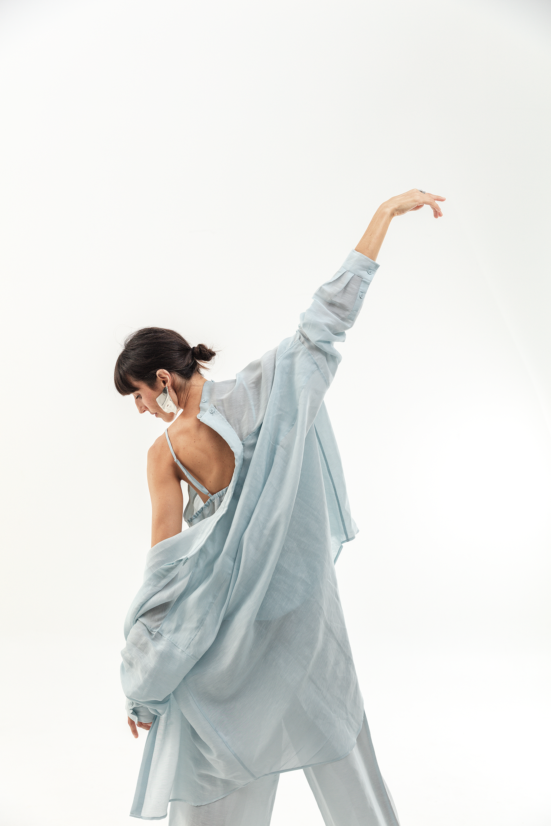 MARTINA OVERSIZED SHIRT - POWDERED BLUE