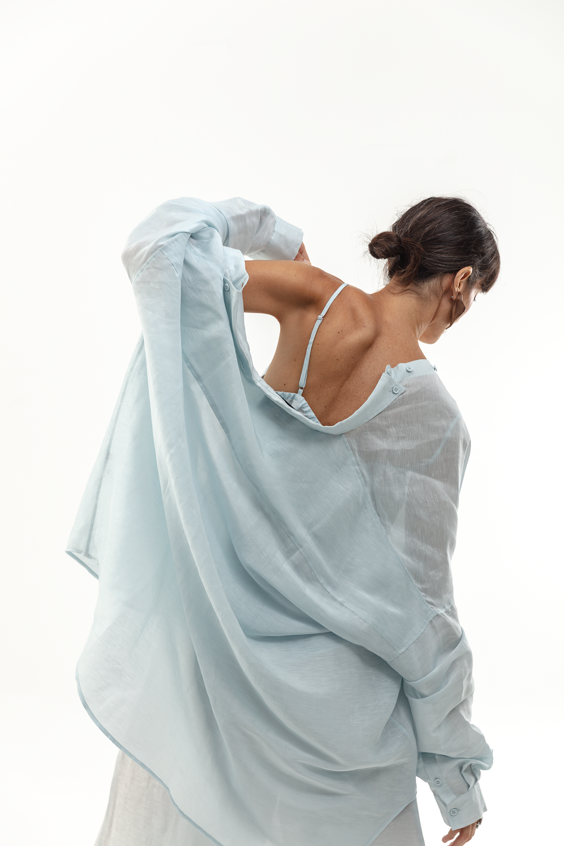 MARTINA OVERSIZED SHIRT - POWDERED BLUE