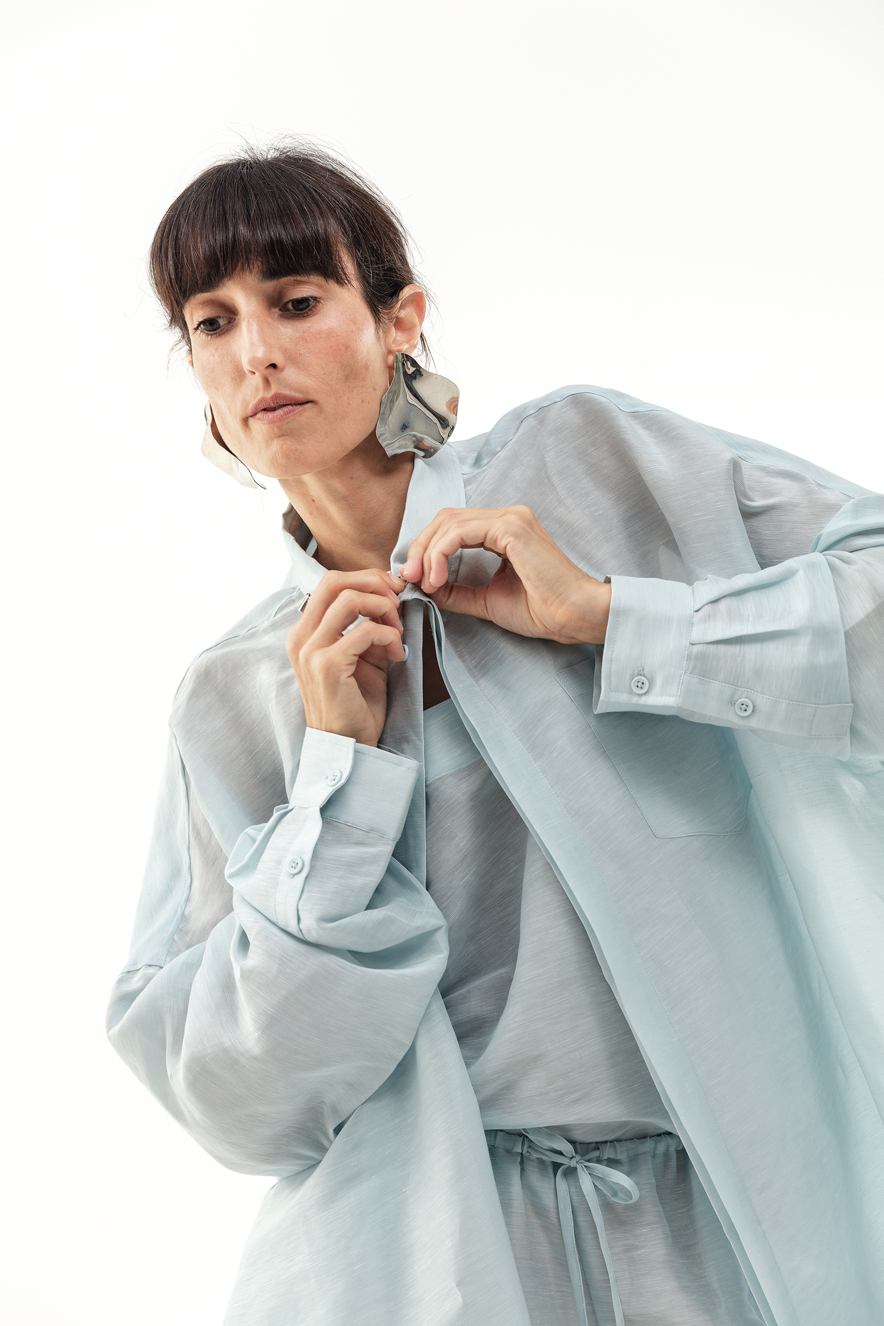 MARTINA OVERSIZED SHIRT - POWDERED BLUE