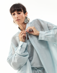 MARTINA OVERSIZED SHIRT - POWDERED BLUE