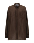 MARTINA OVERSIZED SHIRT - ESPRESSO