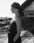 SILK LINEN SCARF - NOIR
