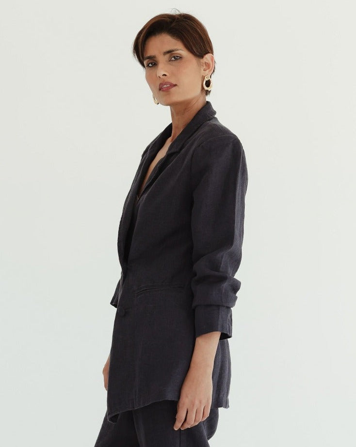 Tailored Blazer (Petite) - French Navy