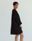 Tunic Linen Dress - Noir