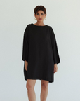 Tunic Linen Dress - Noir