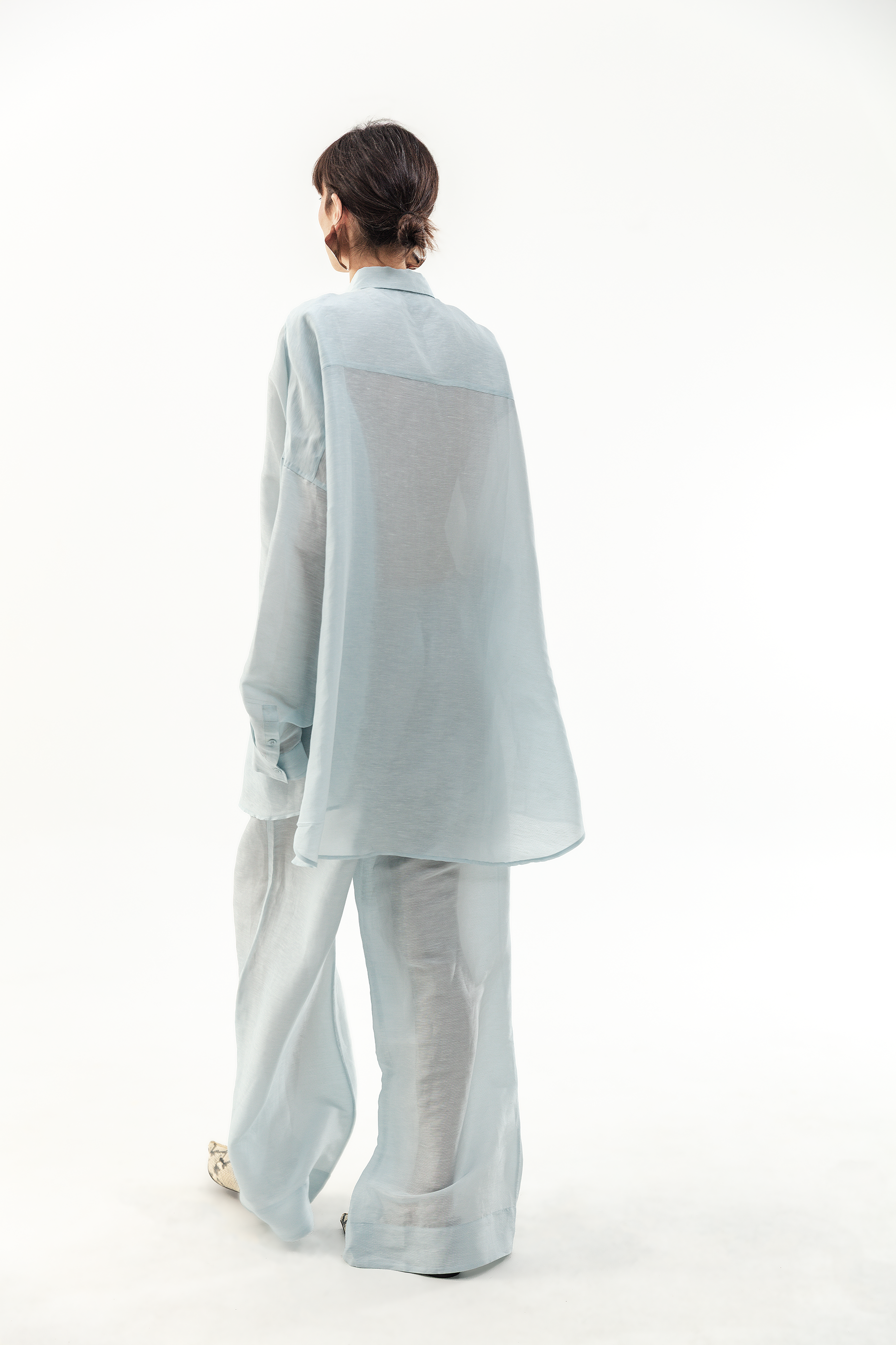 MARTINA OVERSIZED SHIRT - POWDERED BLUE