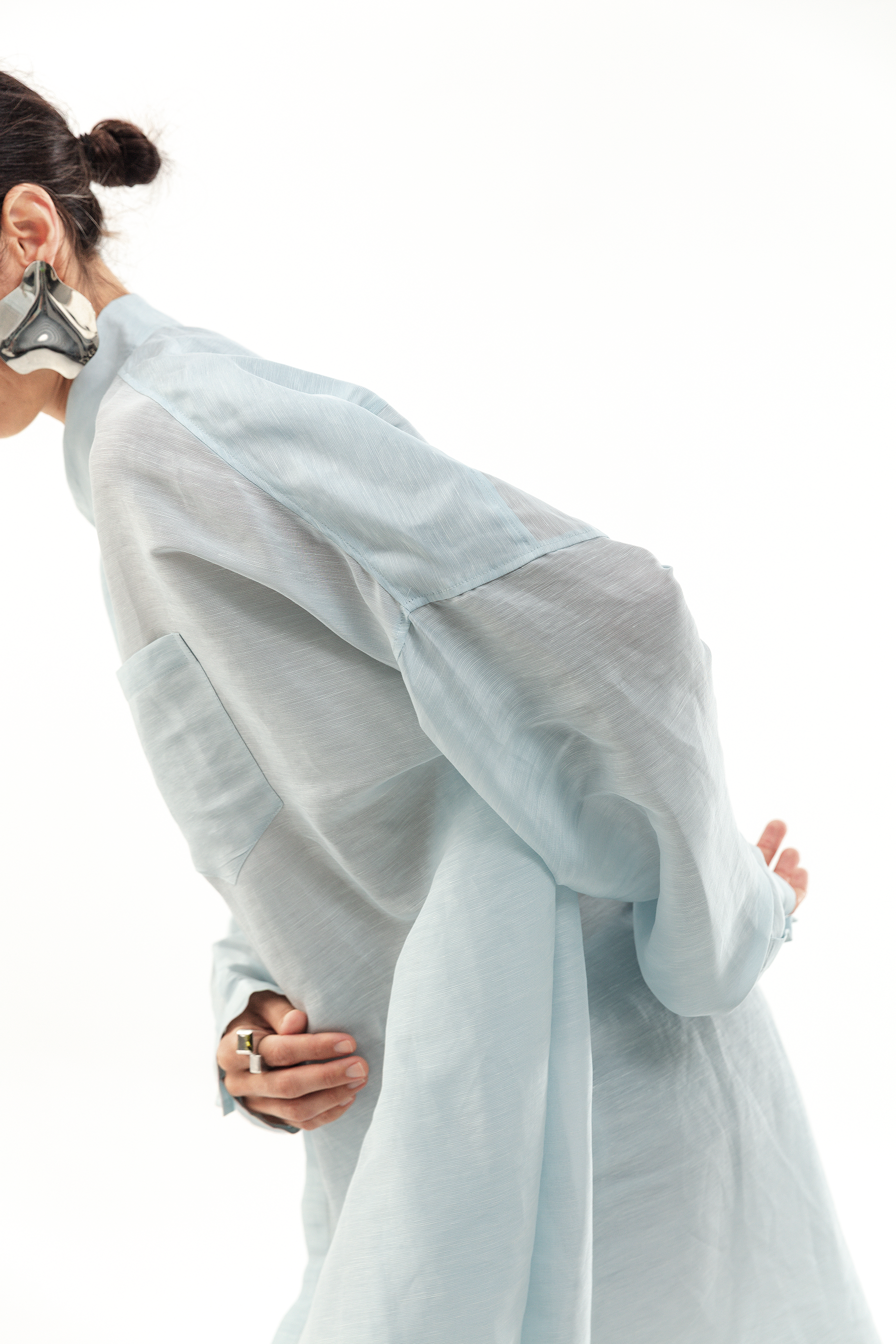 MARTINA OVERSIZED SHIRT - POWDERED BLUE