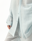 MARTINA OVERSIZED SHIRT - POWDERED BLUE