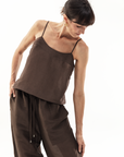 LUCA SILK LINEN CAMI
